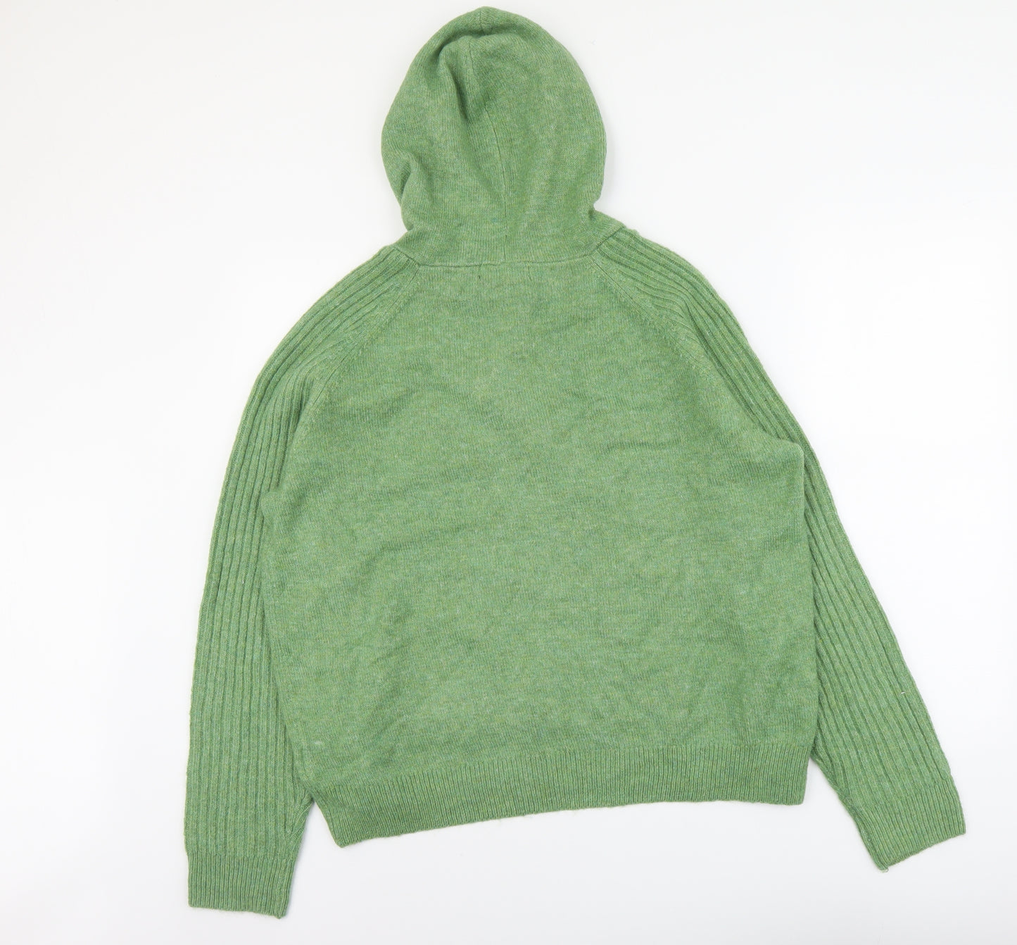 Marks and Spencer Womens Green Round Neck Acrylic Pullover Jumper Size M