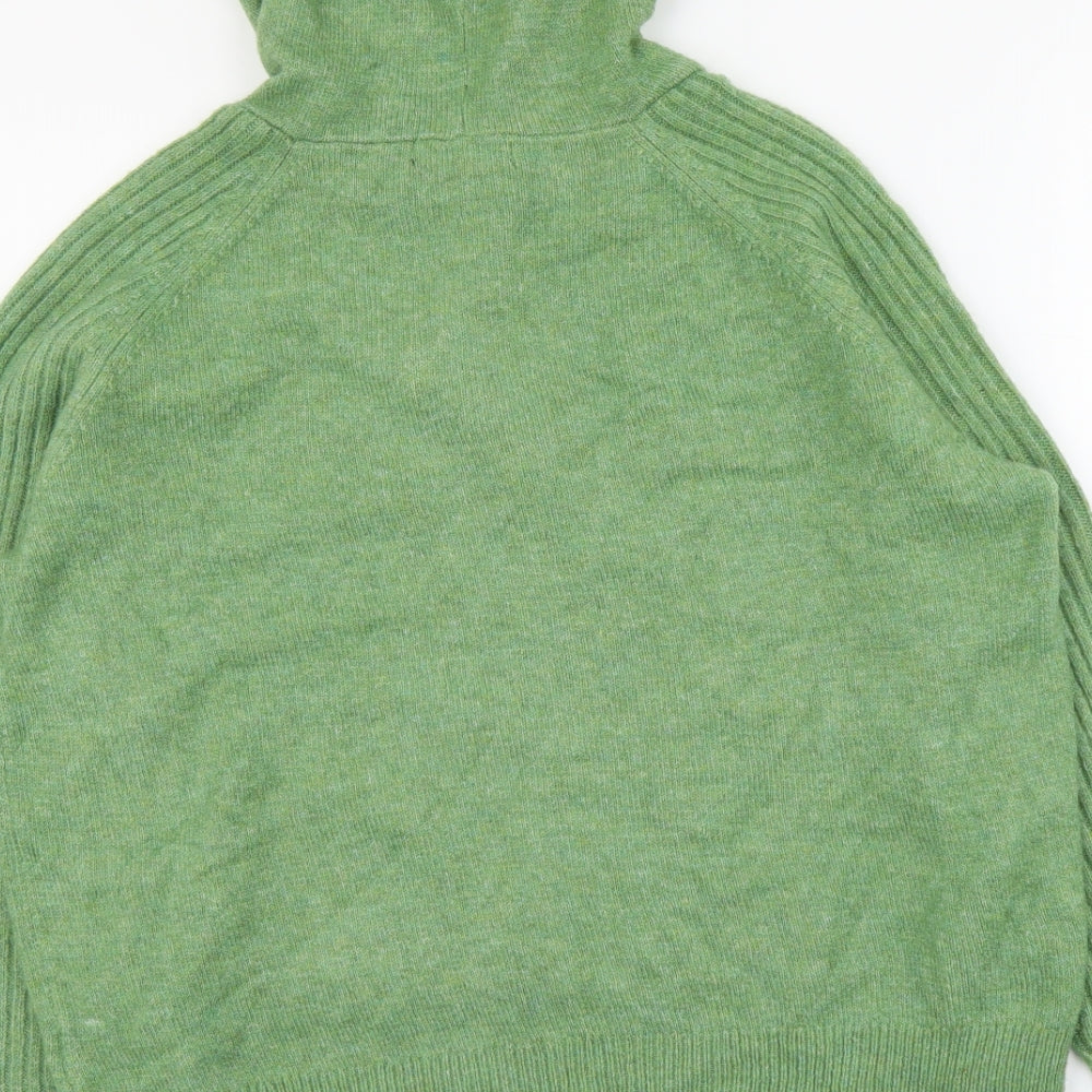 Marks and Spencer Womens Green Round Neck Acrylic Pullover Jumper Size M