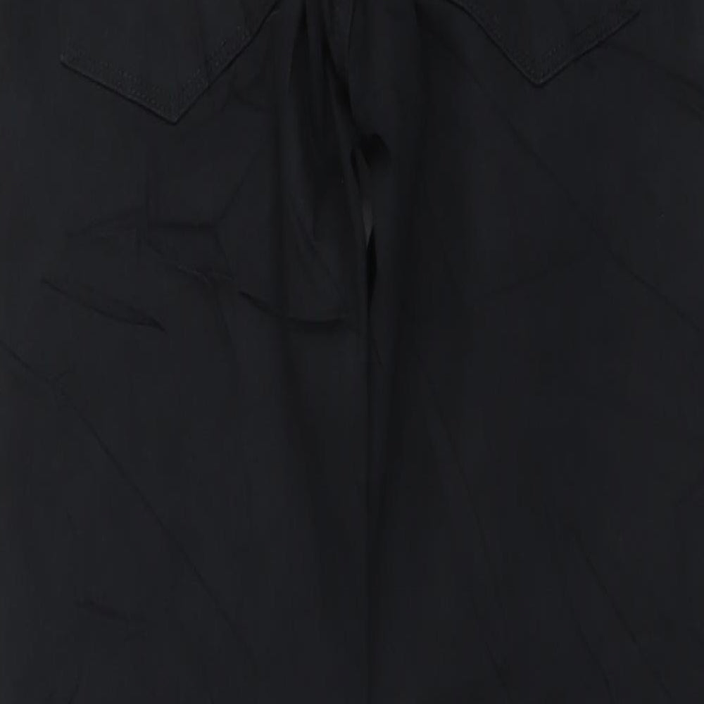 Marks and Spencer Mens Black Cotton Straight Jeans Size 32 in L29 in Slim Button