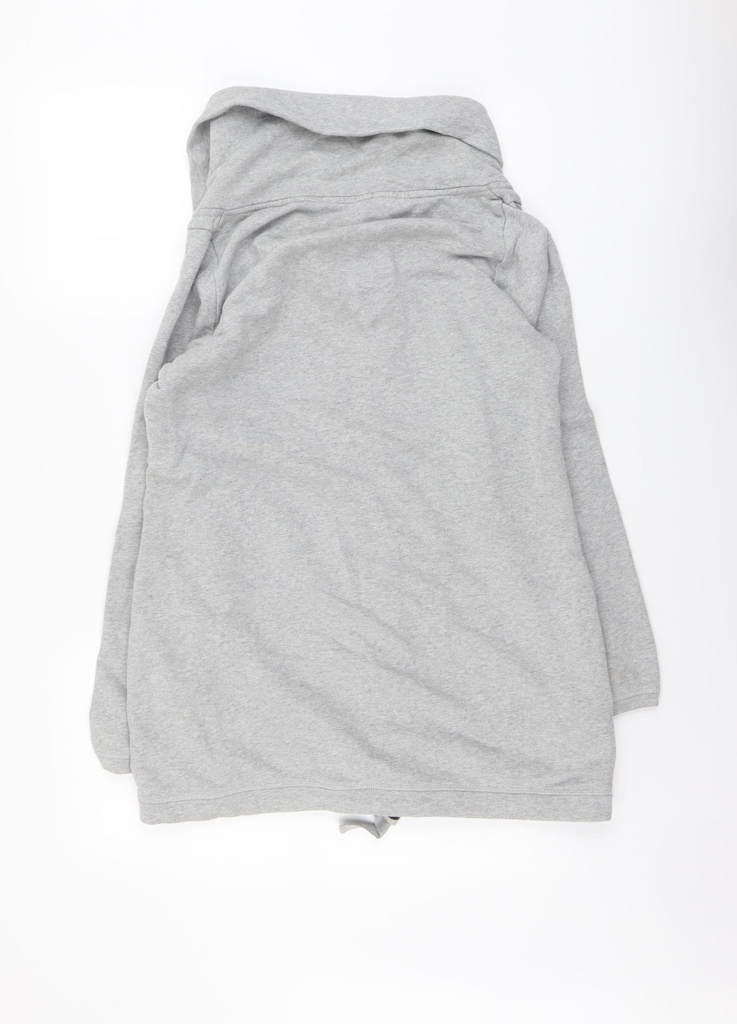 French Connection Womens Grey Cotton Pullover Sweatshirt Size 12 Button