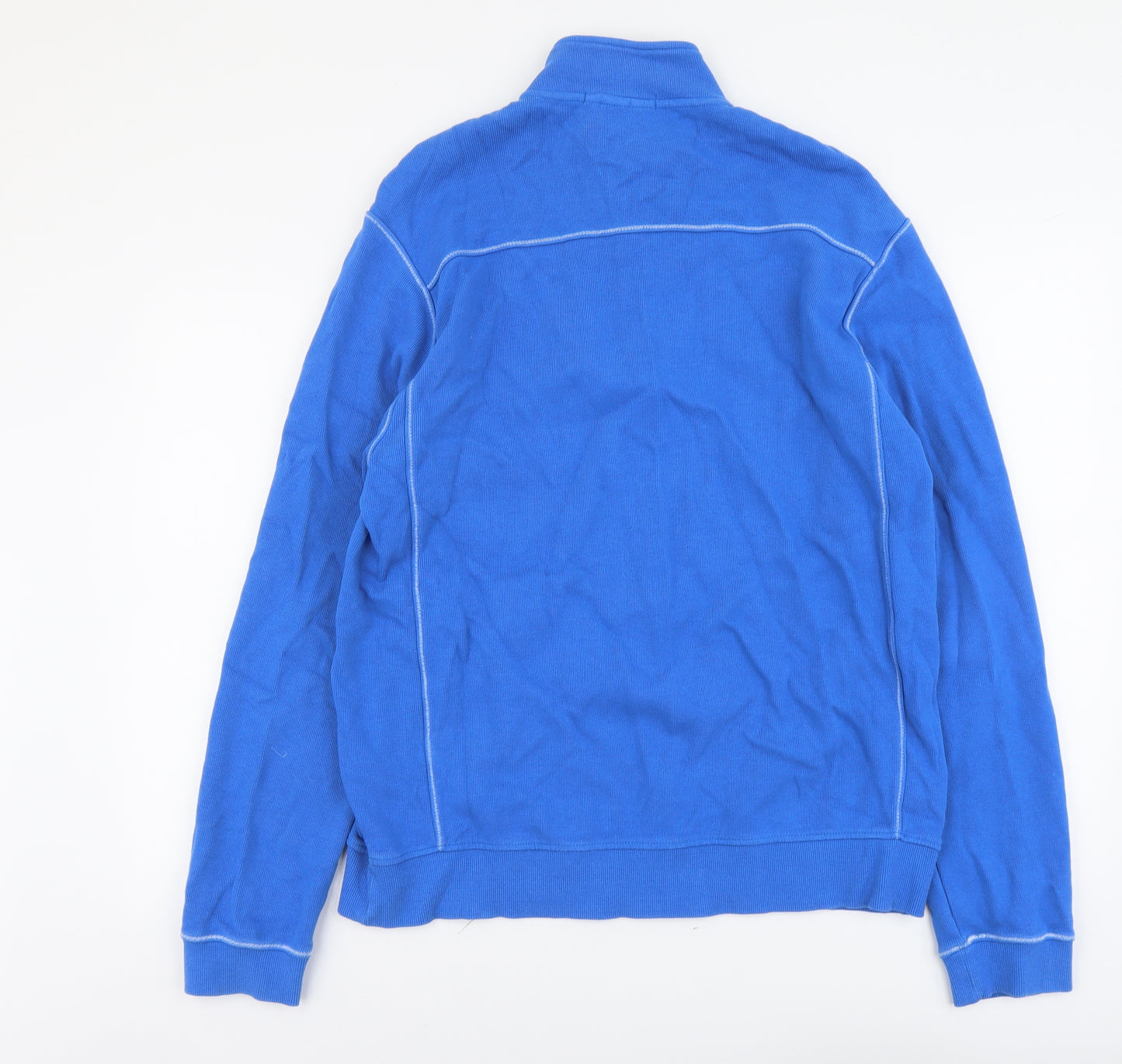 Quebramar Mens Blue Cotton Pullover Sweatshirt Size L