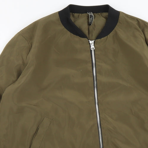 Golden Days Womens Green Bomber Jacket Jacket Size S Zip