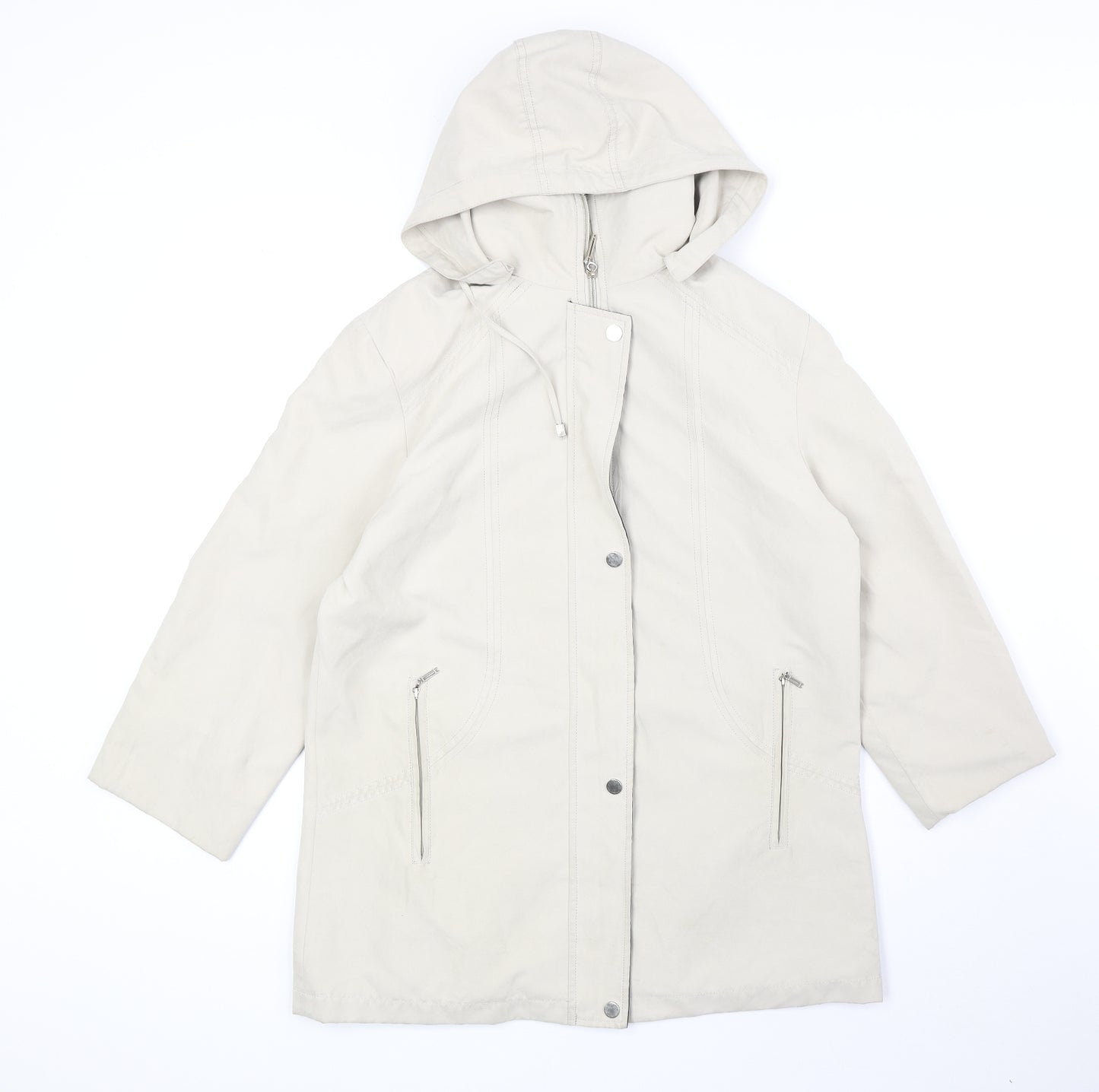 Katherine Hammond Womens Ivory Jacket Size 10 Zip
