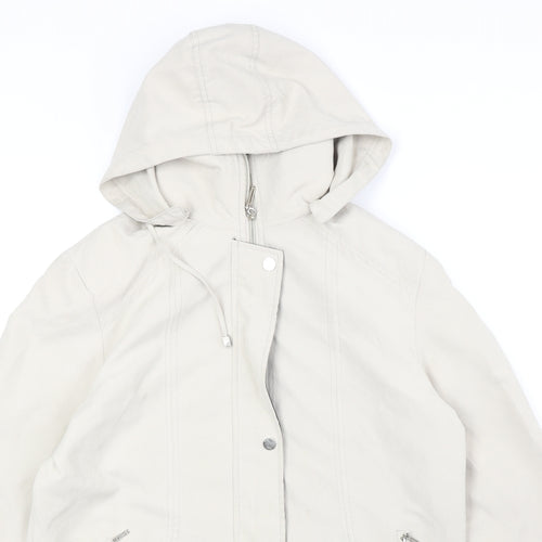 Katherine Hammond Womens Ivory Jacket Size 10 Zip