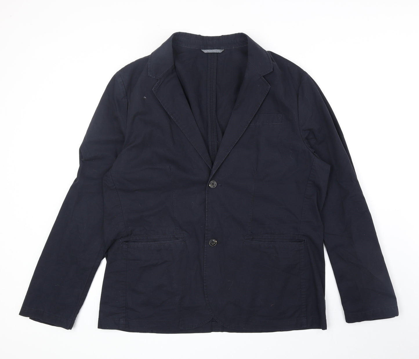 John Lewis Mens Blue Cotton Jacket Blazer Size 2XL Regular
