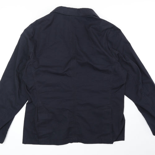 John Lewis Mens Blue Cotton Jacket Blazer Size 2XL Regular