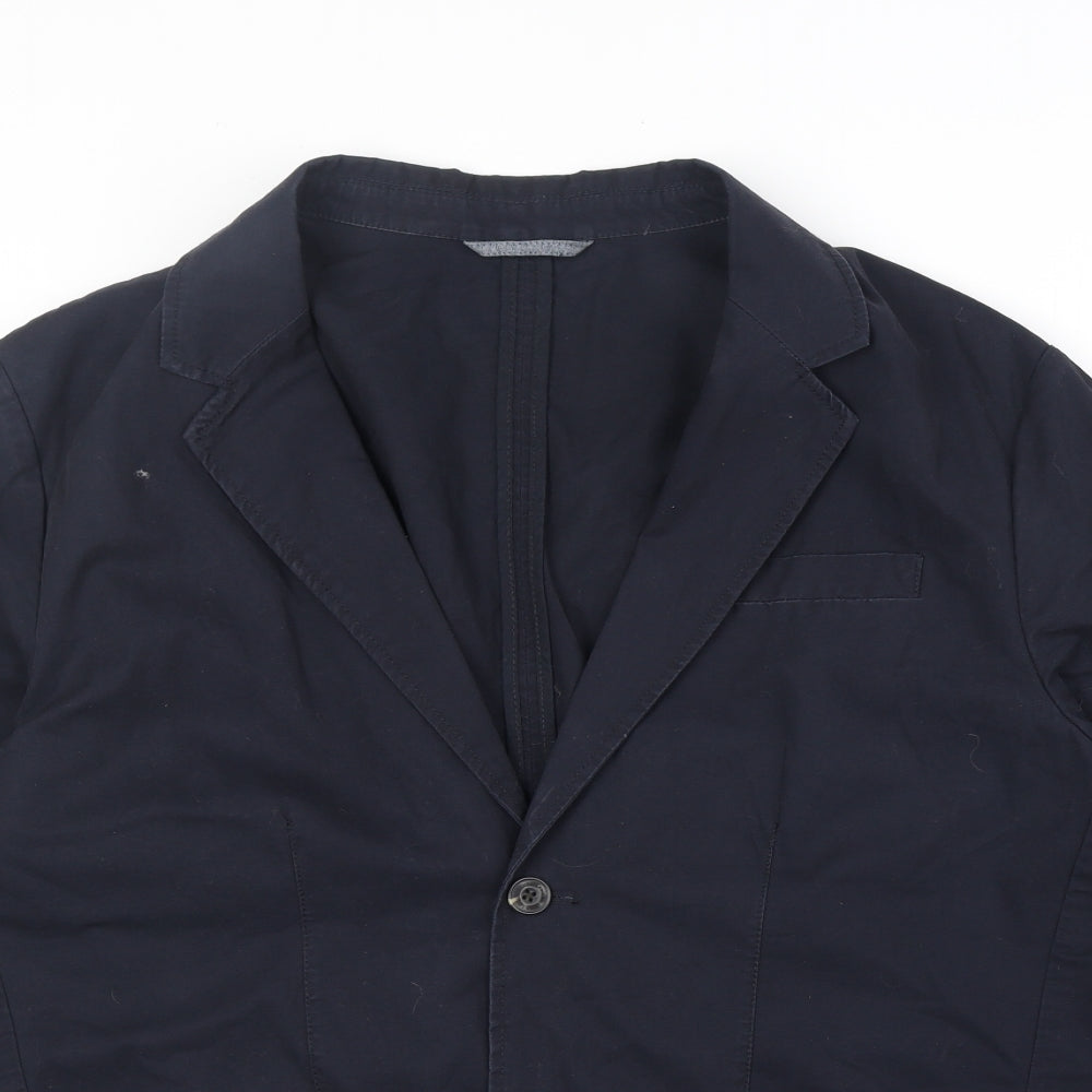 John Lewis Mens Blue Cotton Jacket Blazer Size 2XL Regular