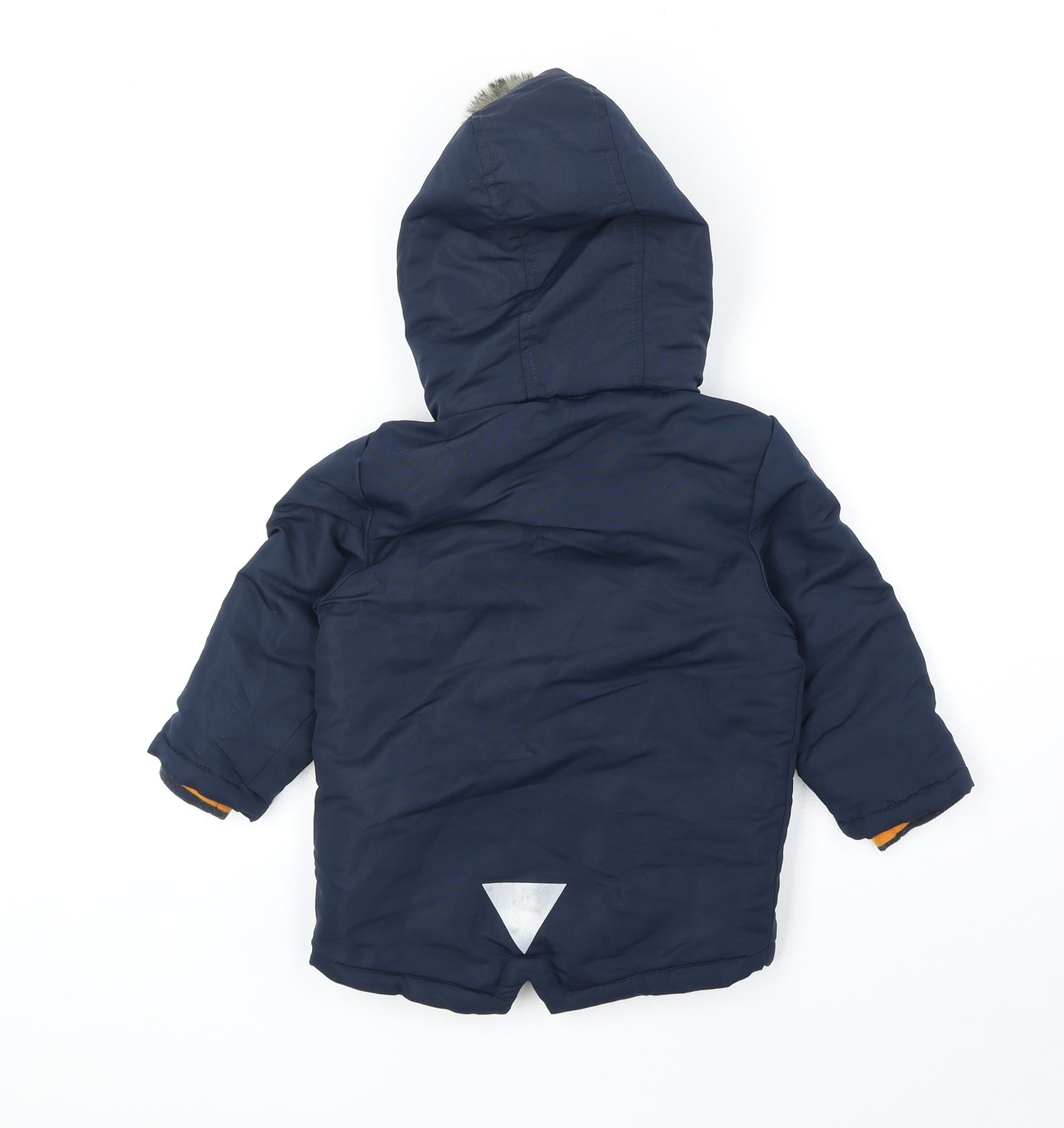 Primark Boys Blue Basic Coat Coat Size 18-24 Months Zip
