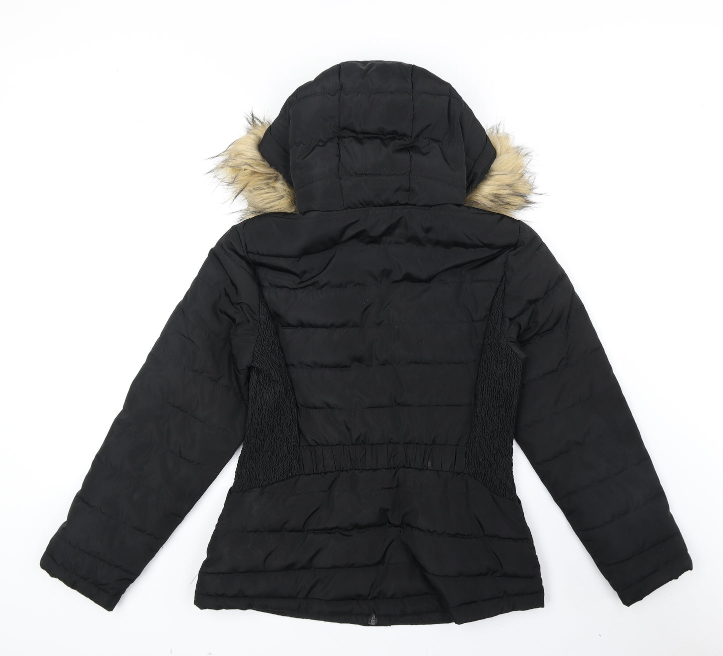 TU Womens Black Puffer Jacket Jacket Size 10 Zip