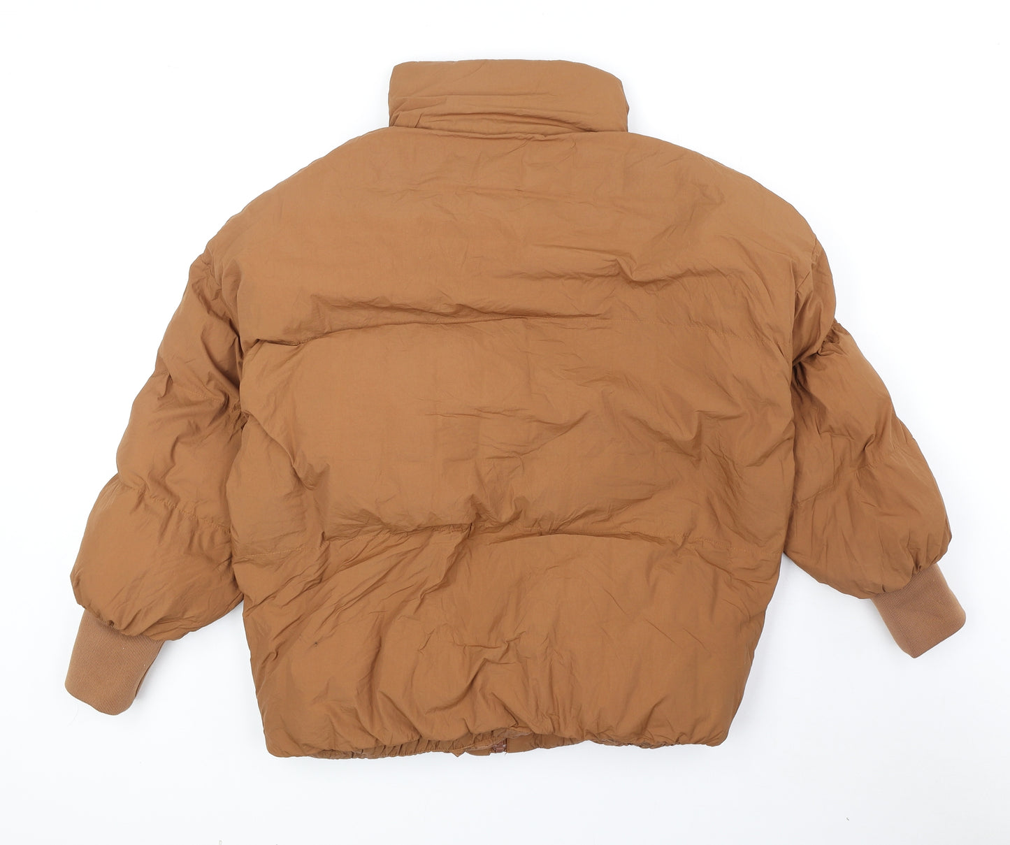 SheIn Womens Brown Puffer Jacket Jacket Size M Zip