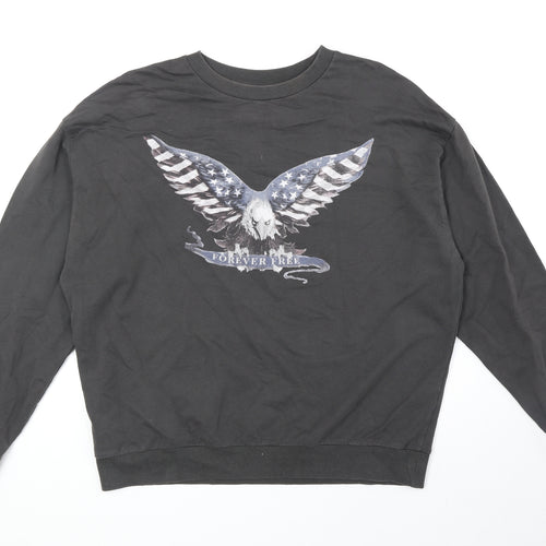 ASOS Womens Grey 100% Cotton Pullover Sweatshirt Size 8 Pullover