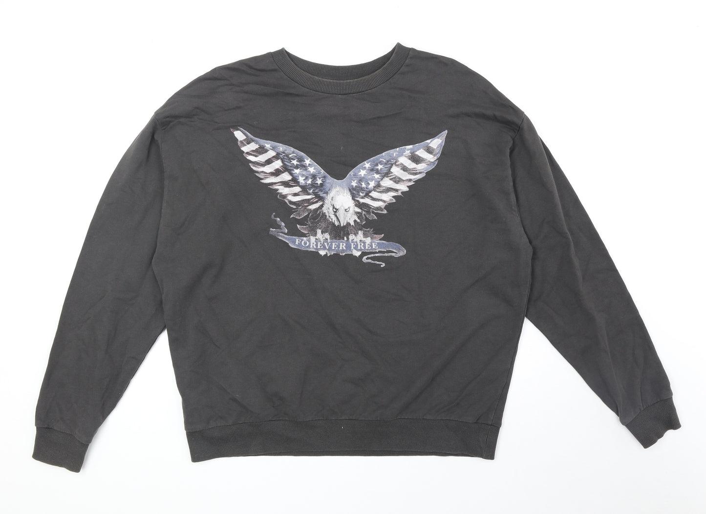 ASOS Womens Grey 100% Cotton Pullover Sweatshirt Size 8 Pullover