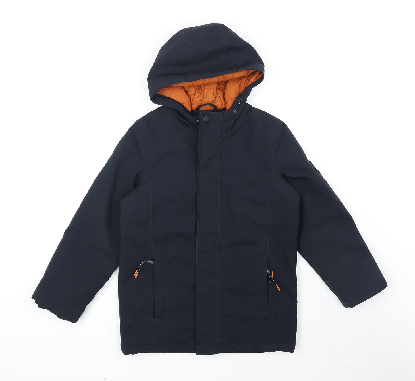 Joules Boys Black Rain Coat Coat Size 9 Years Zip