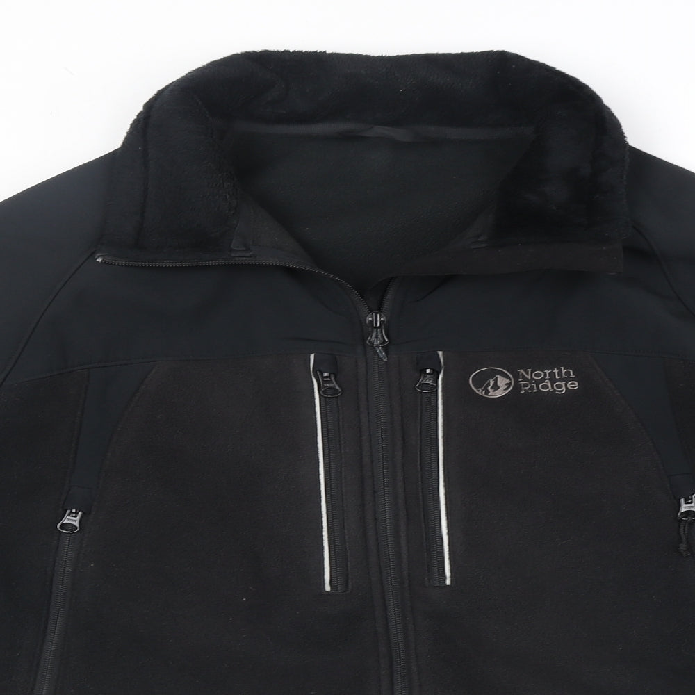 North Ridge Mens Black Jacket Size L Zip