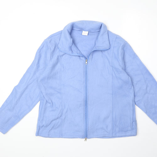 Anne De Lancay Womens Blue Jacket Size M Zip