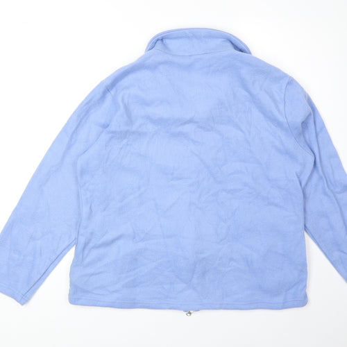 Anne De Lancay Womens Blue Jacket Size M Zip