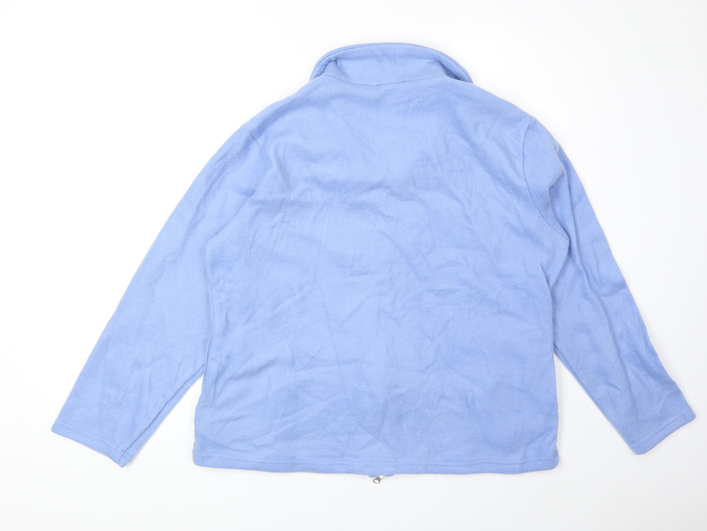 Anne De Lancay Womens Blue Jacket Size M Zip