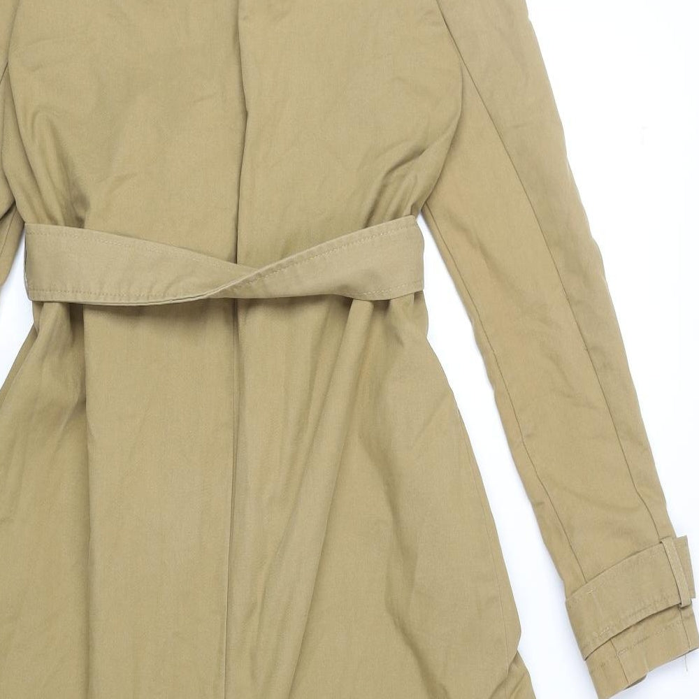 River Island Womens Beige Trench Coat Coat Size 8 Tie
