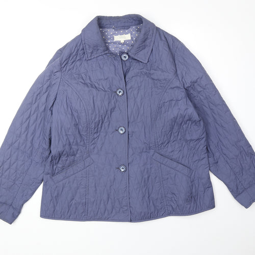 Marks and Spencer Womens Purple Jacket Size 18 Button