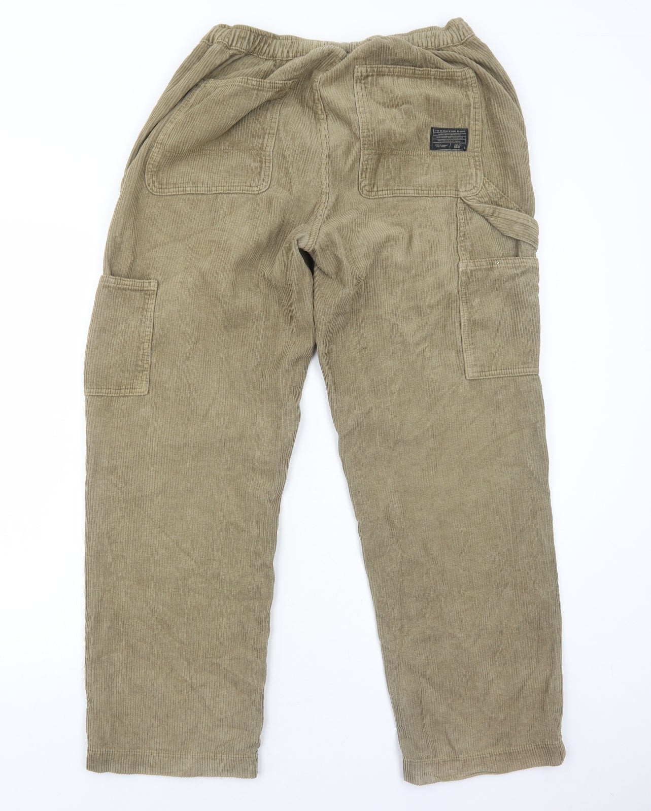 BDG Mens Brown Cotton Cargo Trousers Size M L32 in Regular Drawstring