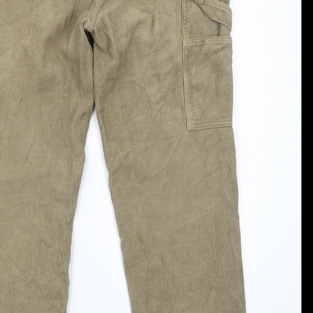BDG Mens Brown Cotton Cargo Trousers Size M L32 in Regular Drawstring