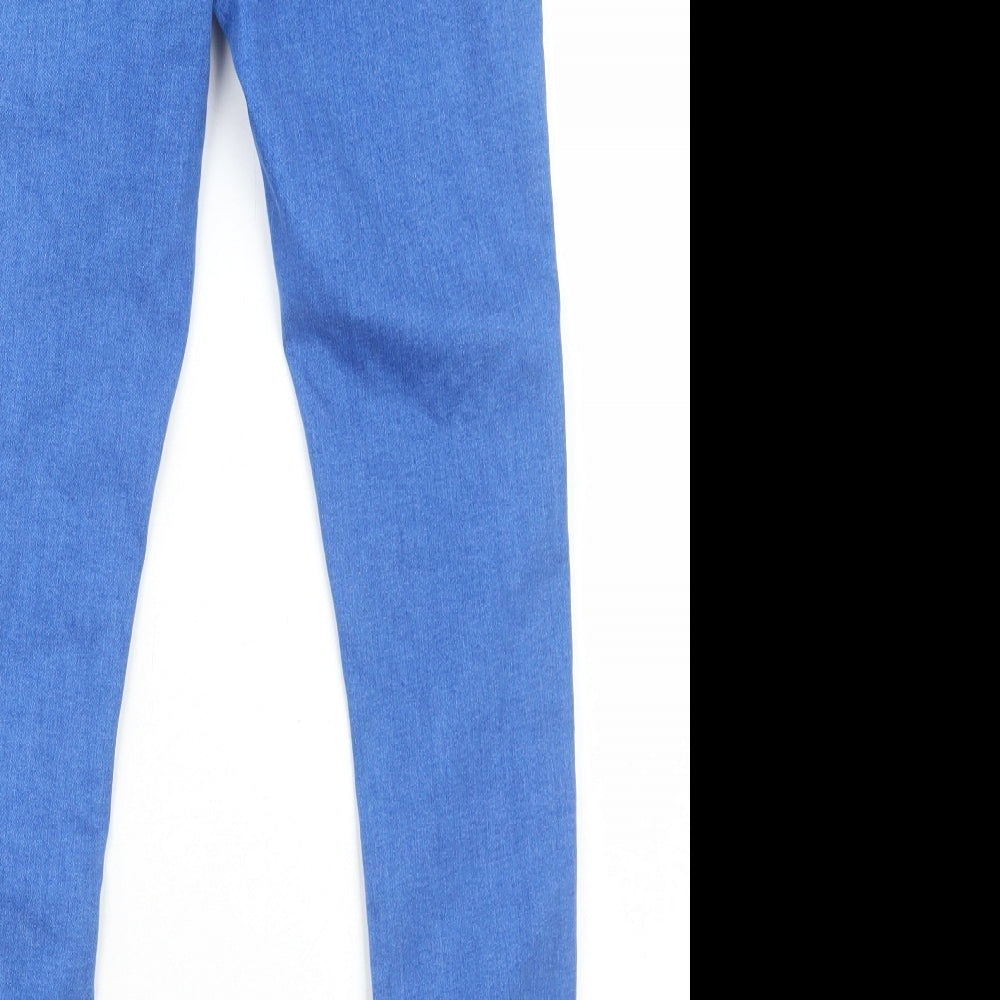 Primark Womens Blue Cotton Skinny Jeans Size 10 Regular Zip