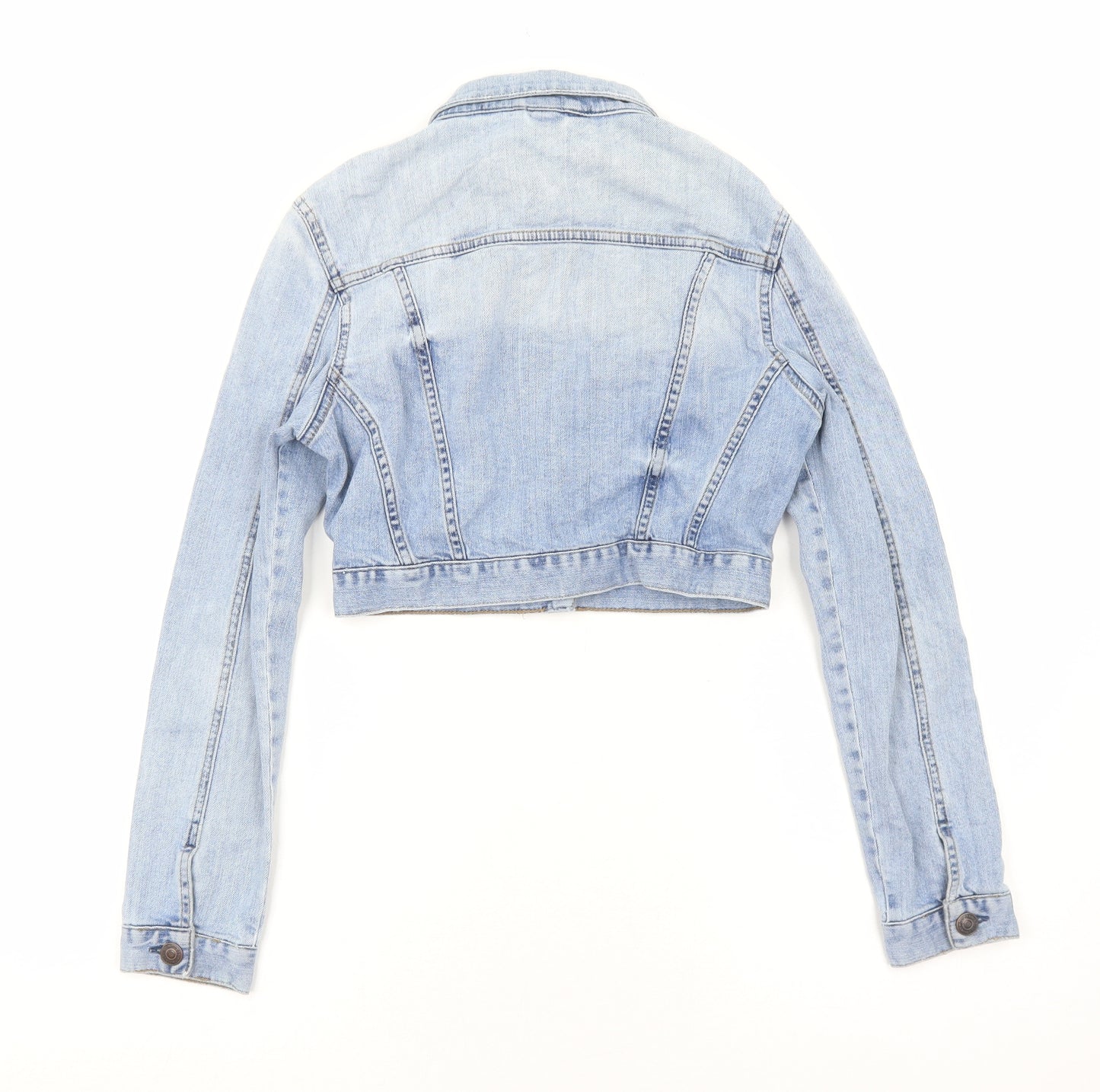 Topshop Womens Blue Jacket Size 10 Button