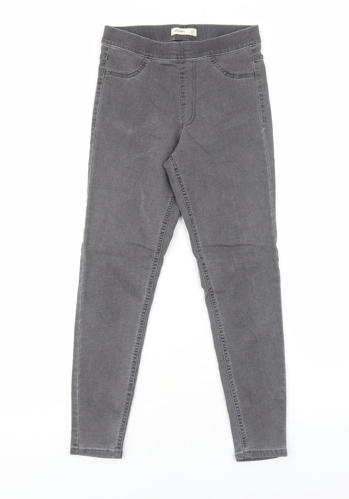 New Look Womens Grey Cotton Skinny Jeans Size 8 Regular