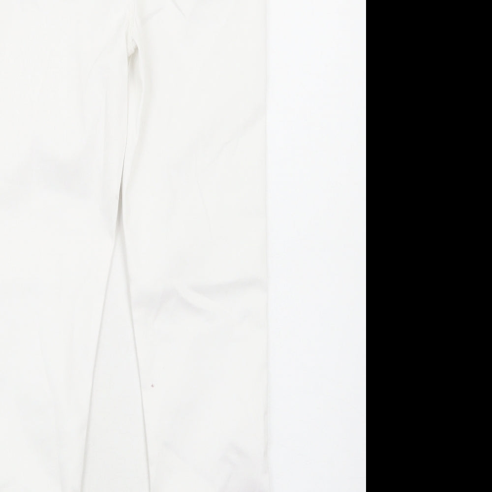Marks and Spencer Womens White Cotton Skinny Jeans Size 10 Regular Zip