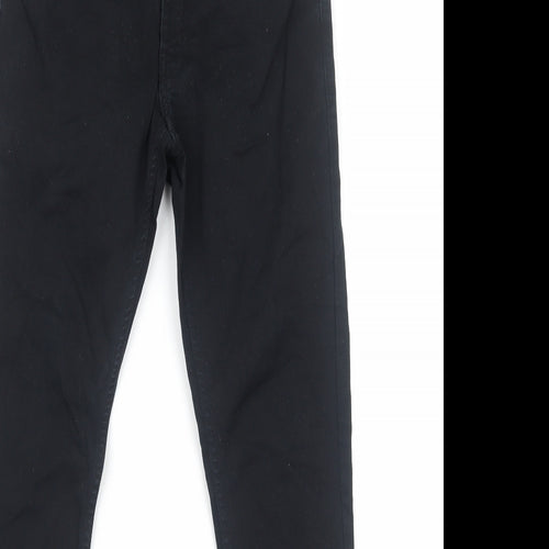 H&M Mens Black Cotton Skinny Jeans Size S Regular Zip