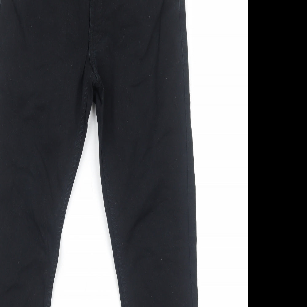 H&M Mens Black Cotton Skinny Jeans Size S Regular Zip