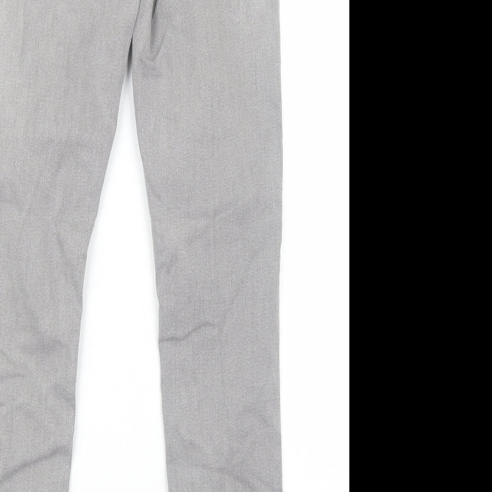 Marks and Spencer Womens Grey Cotton Skinny Jeans Size 10 Regular Zip