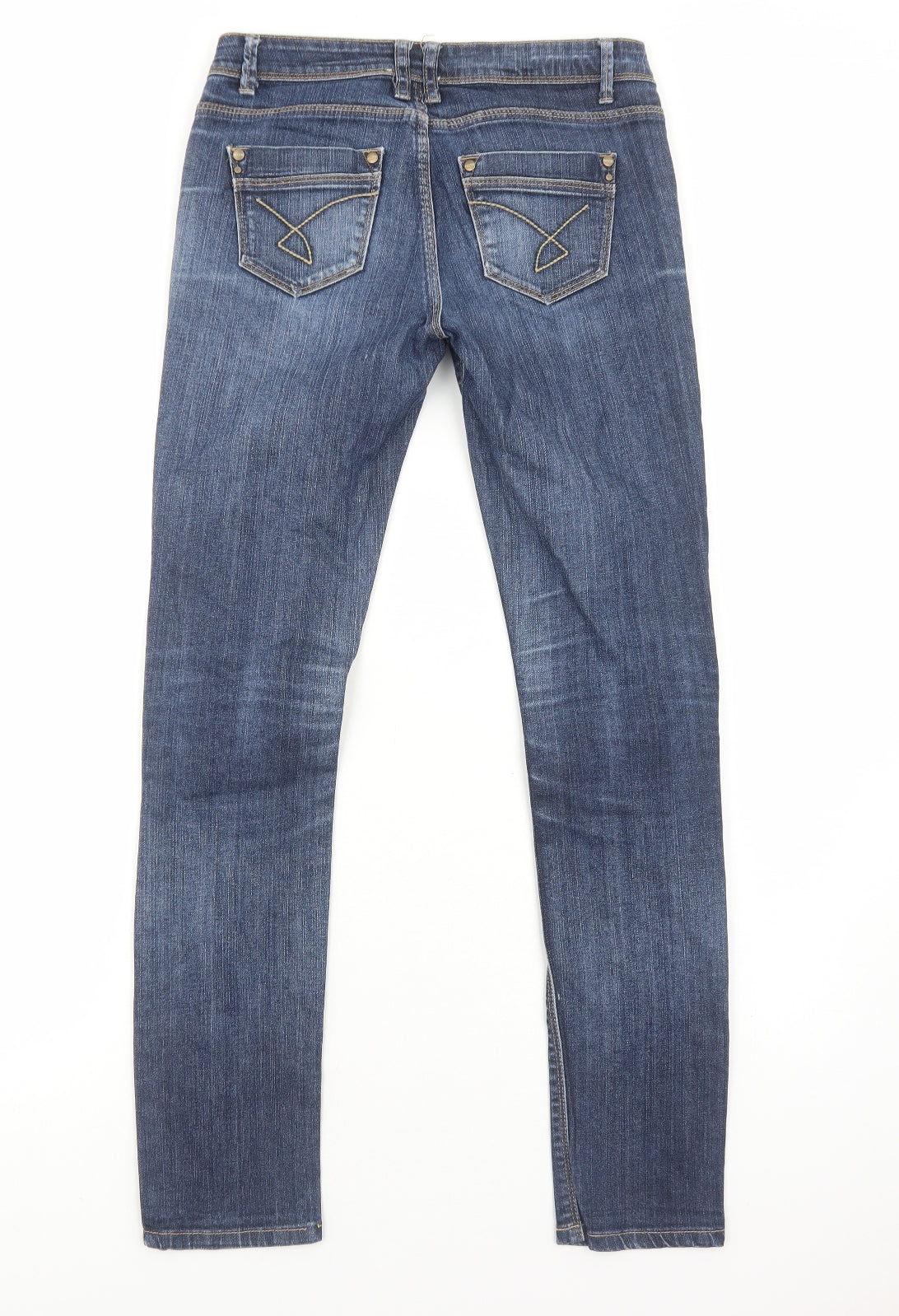 Yes Yes Womens Blue Cotton Skinny Jeans Size 8 Regular Zip
