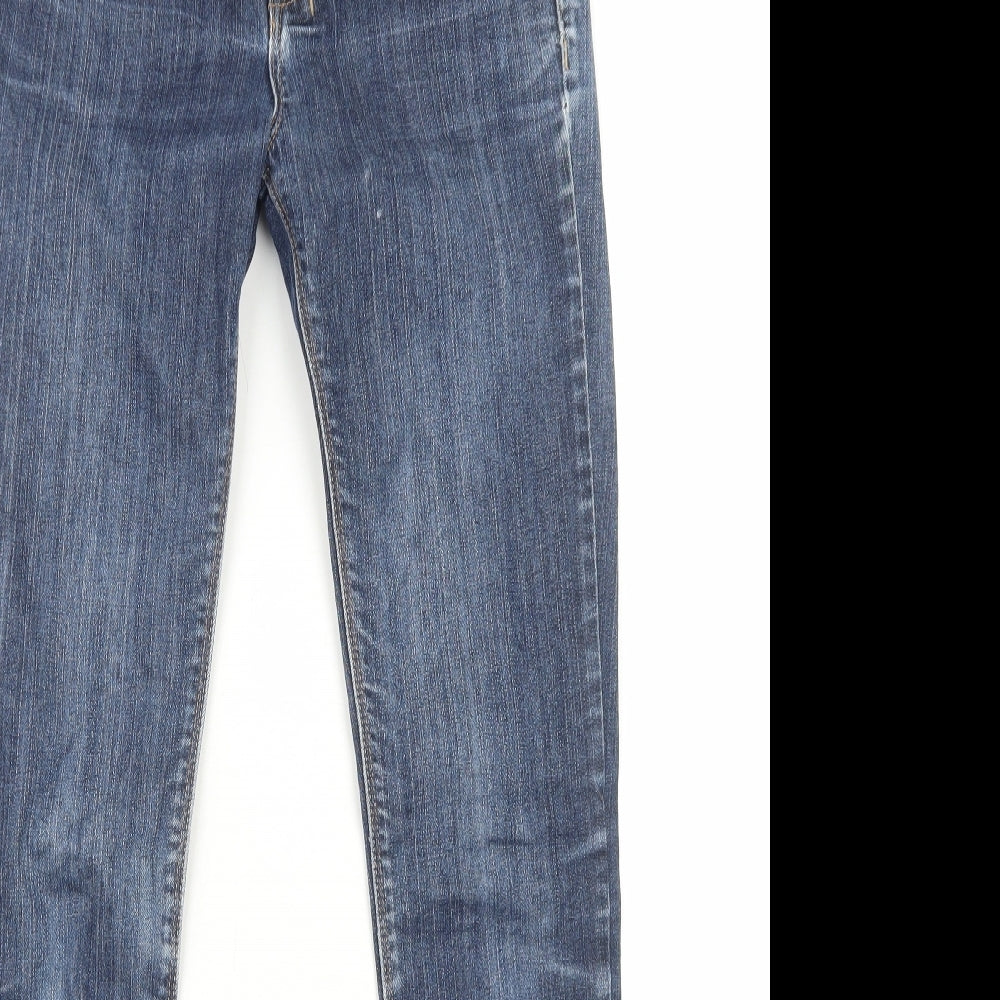 Yes Yes Womens Blue Cotton Skinny Jeans Size 8 Regular Zip