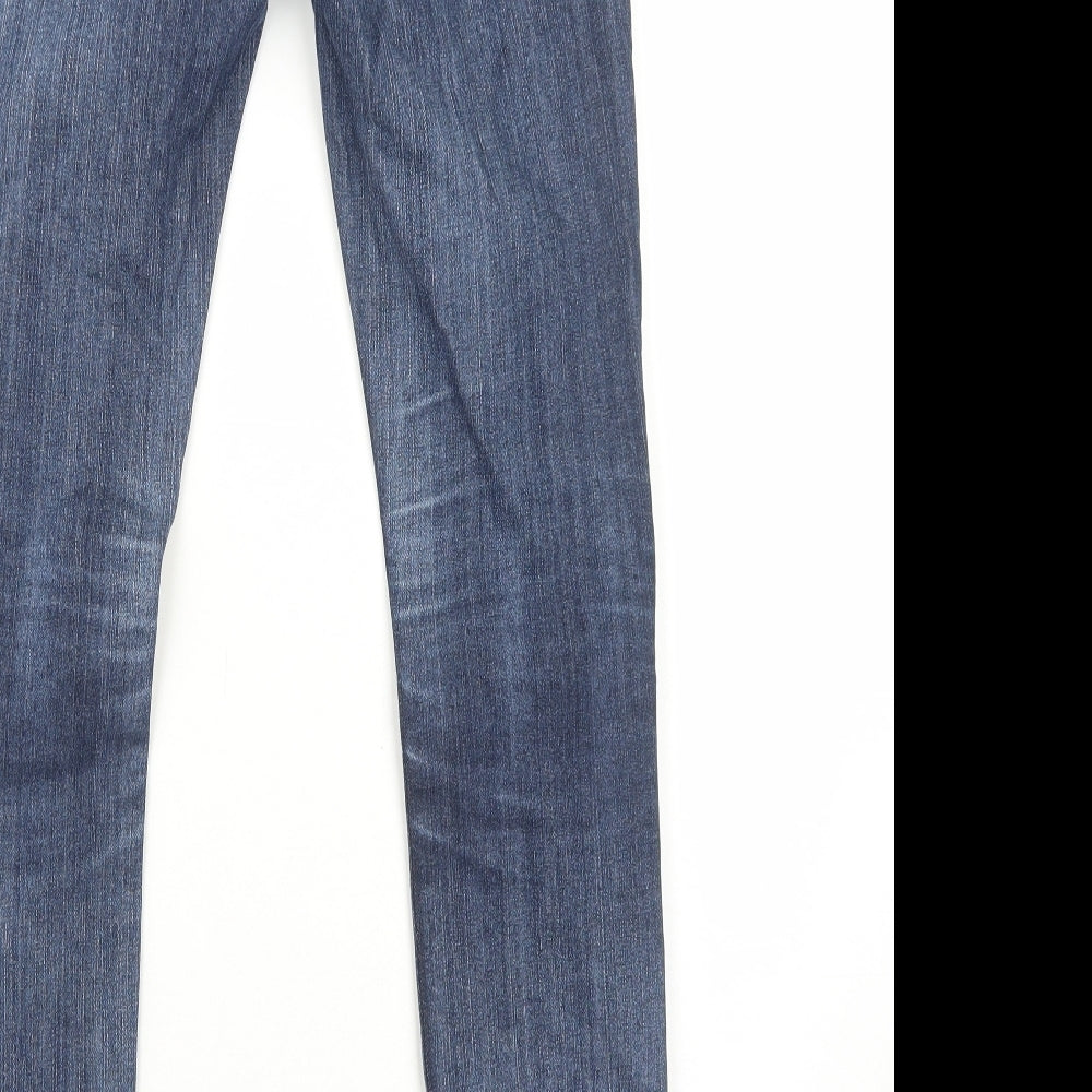 Yes Yes Womens Blue Cotton Skinny Jeans Size 8 Regular Zip