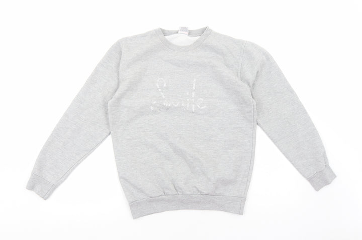 Stars & Stripes Womens Grey Cotton Pullover Sweatshirt Size S Pullover
