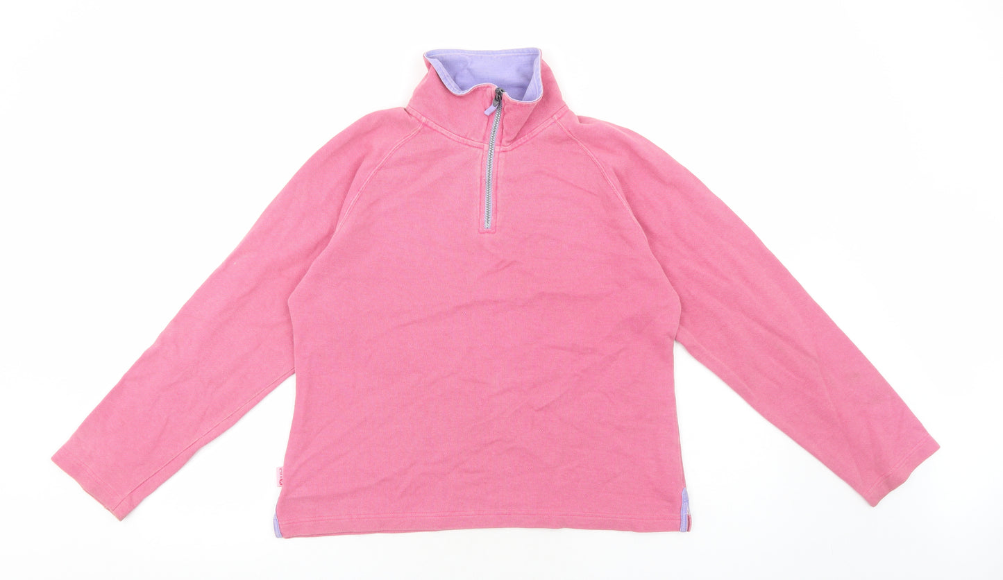 Crew Clothing Womens Pink Cotton Pullover Sweatshirt Size 10 Pullover