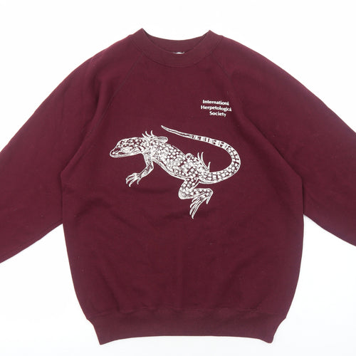 Sweat Trends Womens Red Cotton Pullover Sweatshirt Size XL Pullover