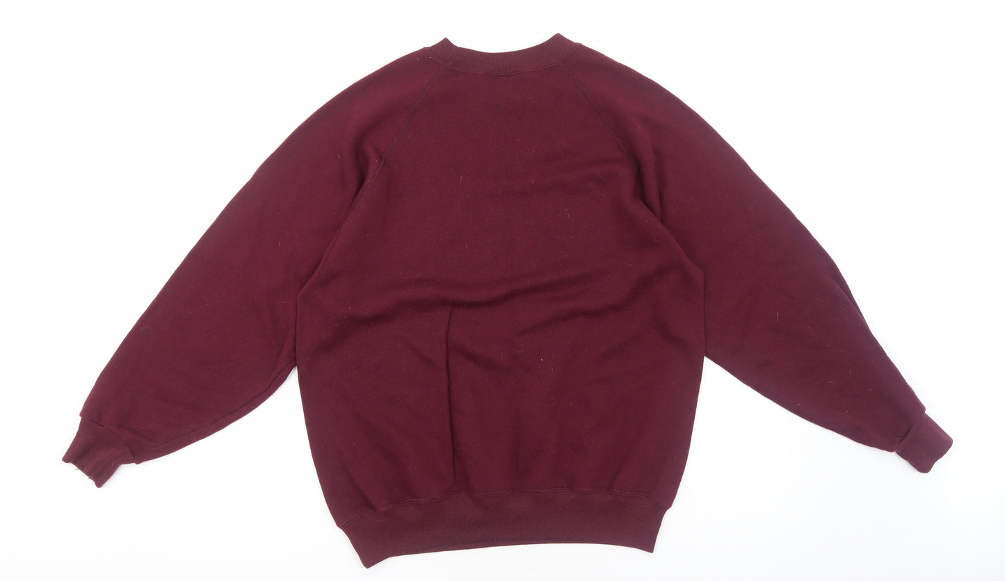 Sweat Trends Womens Red Cotton Pullover Sweatshirt Size XL Pullover