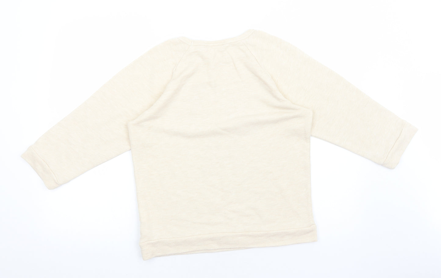 NEXT Womens Ivory Cotton Pullover Sweatshirt Size 14 Pullover - Santa Paws