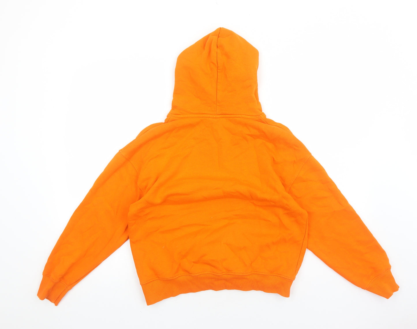 Zara Boys Orange Cotton Pullover Hoodie Size 10 Years Pullover - The Half Ride