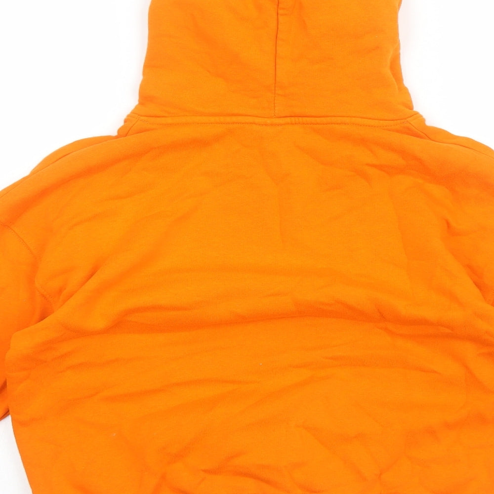 Zara Boys Orange Cotton Pullover Hoodie Size 10 Years Pullover - The Half Ride