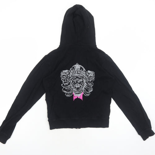 Tapout Womens Black Cotton Full Zip Hoodie Size S Zip