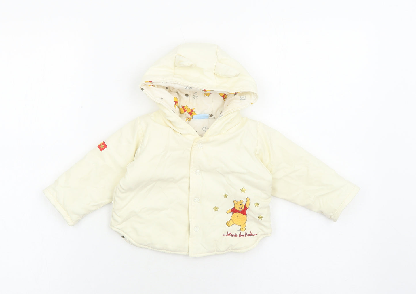 Disney Baby Ivory Basic Jacket Jacket Size 0-3 Months Snap - Winnie the Pooh