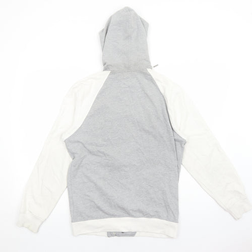 MICROS Womens Grey Geometric Varsity Jacket Jacket Size S Zip