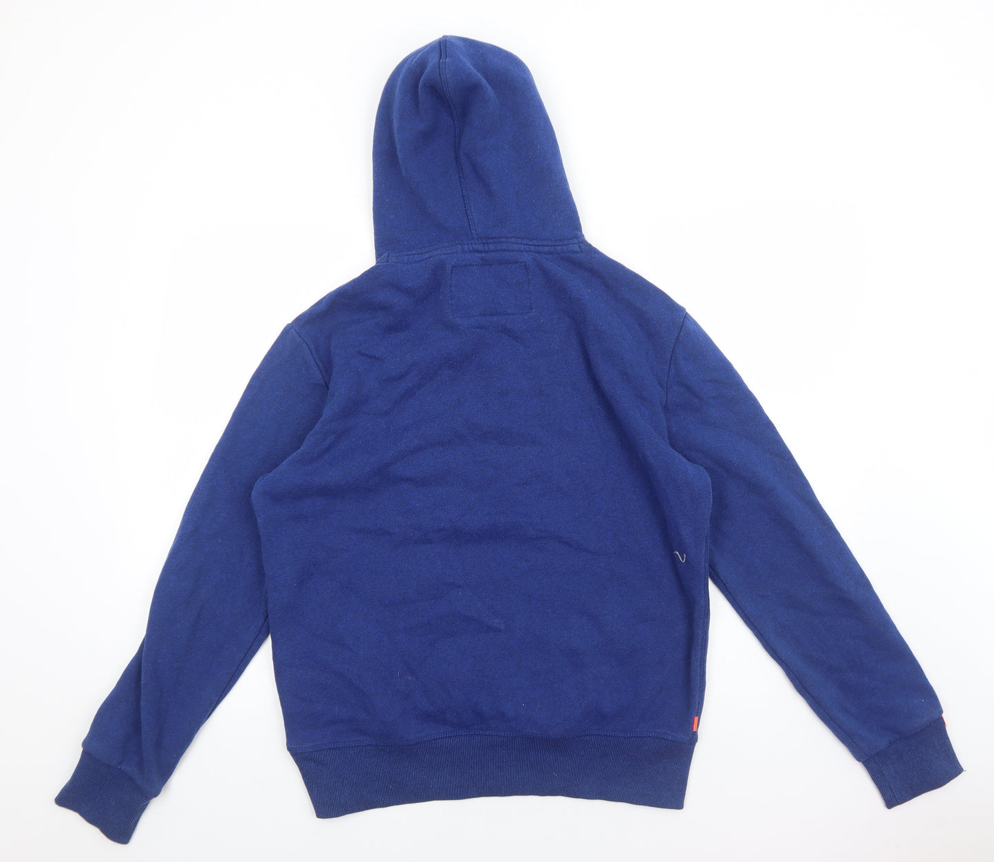 Superdry Mens Blue Cotton Pullover Hoodie Size L