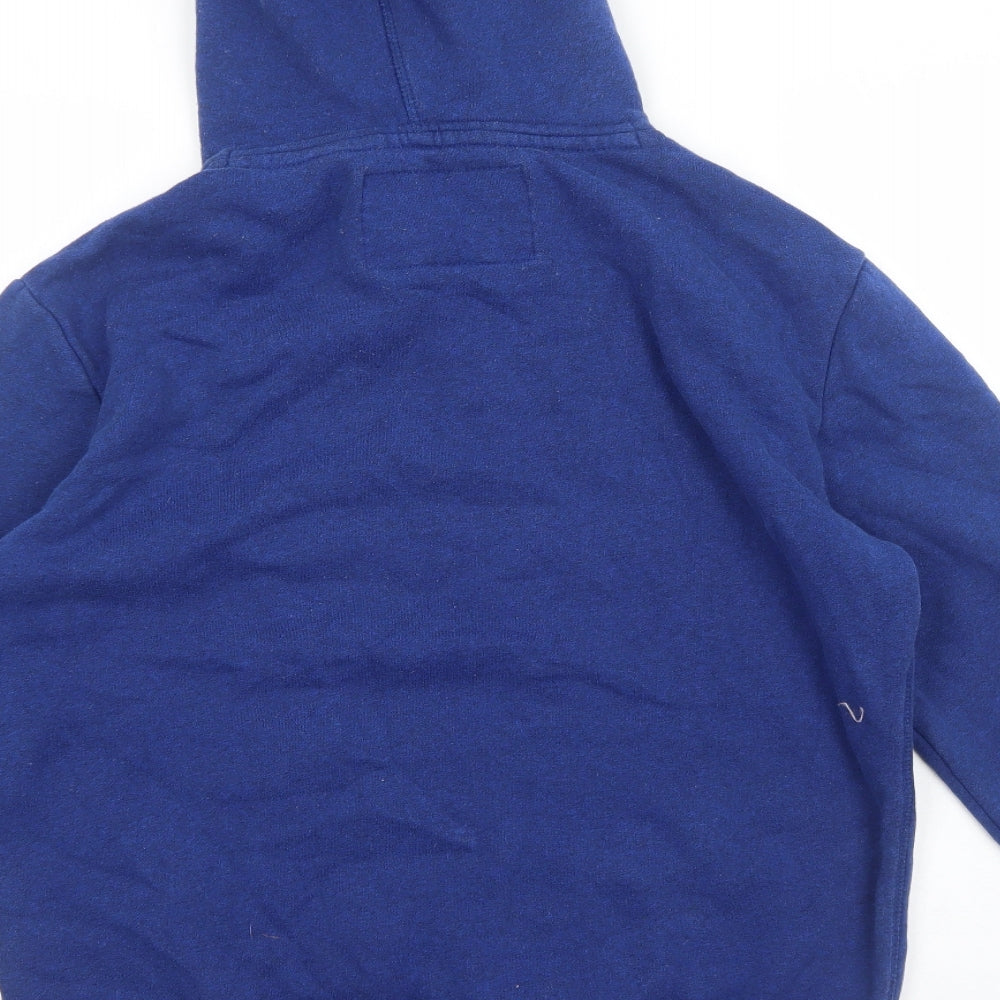 Superdry Mens Blue Cotton Pullover Hoodie Size L