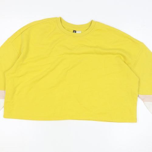 H&M Womens Multicoloured Colourblock Cotton Pullover Sweatshirt Size M Pullover