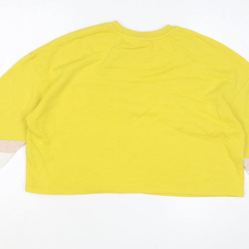 H&M Womens Multicoloured Colourblock Cotton Pullover Sweatshirt Size M Pullover
