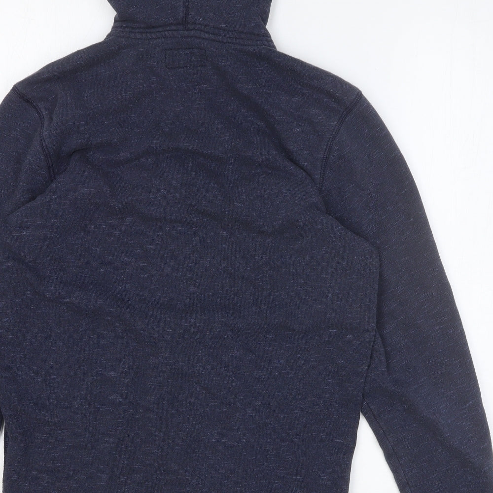 TU Mens Blue Cotton Full Zip Hoodie Size S